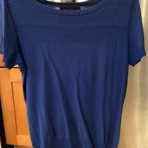 The Limited blue short sleeve sweater